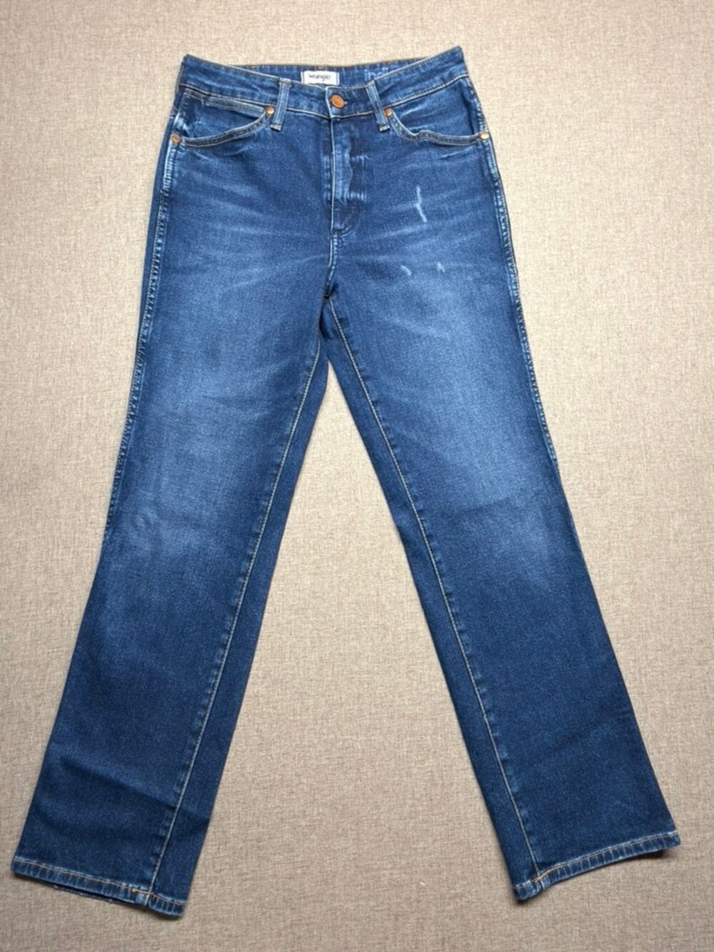 Wrangler Wild West 27x28 High Rise Flare Jeans Dark Wash Western Y2K Denim